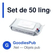 Lingettes désinfectantes personnalisables Estella avec logo - Miniature 2