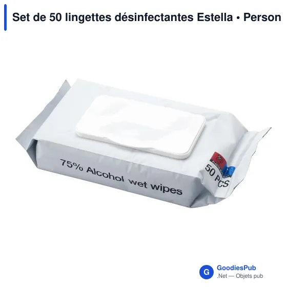 Lingettes désinfectantes personnalisables Estella avec logo - Image 2