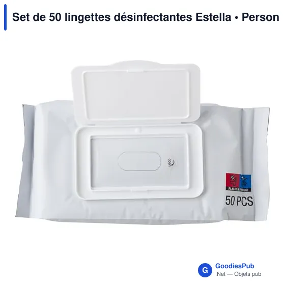 Lingettes désinfectantes personnalisables Estella avec logo - Image 5
