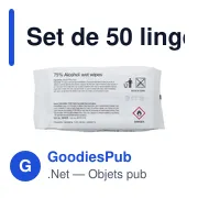 Lingettes désinfectantes personnalisables Estella avec logo - Miniature 6
