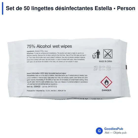 Lingettes désinfectantes personnalisables Estella avec logo - Image 6
