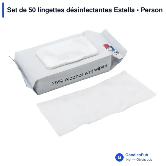 Lingettes désinfectantes personnalisables Estella avec logo - Image 7