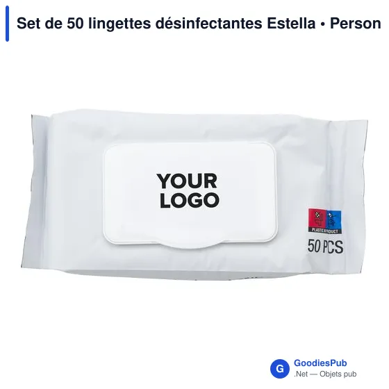 Lingettes désinfectantes personnalisables Estella avec logo - Image 9