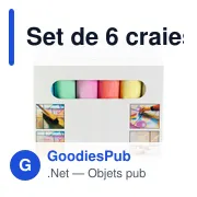 Set de 6 craies personnalisables Ottilie avec logo - Miniature 1