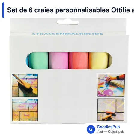 Set de 6 craies personnalisables Ottilie avec logo