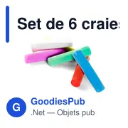 Set de 6 craies personnalisables Ottilie avec logo - Miniature 2
