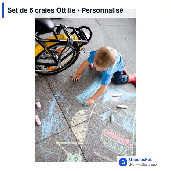 Set de 6 craies personnalisables Ottilie avec logo - Image 3