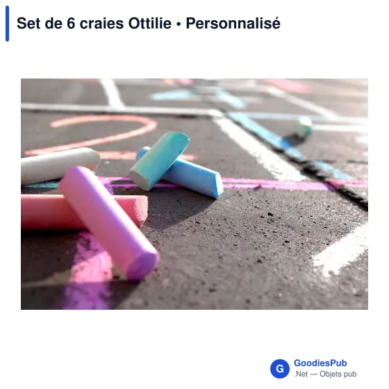 Set de 6 craies personnalisables Ottilie avec logo - Image 4