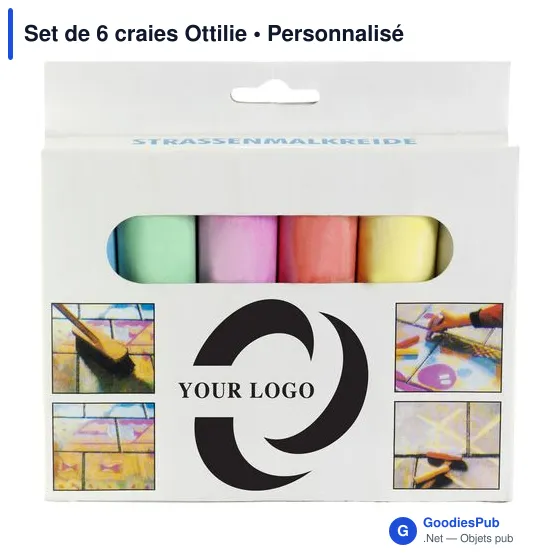 Set de 6 craies personnalisables Ottilie avec logo - Image 5