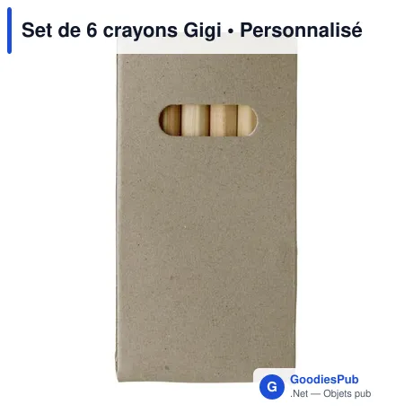 Set de 6 crayons Gigi