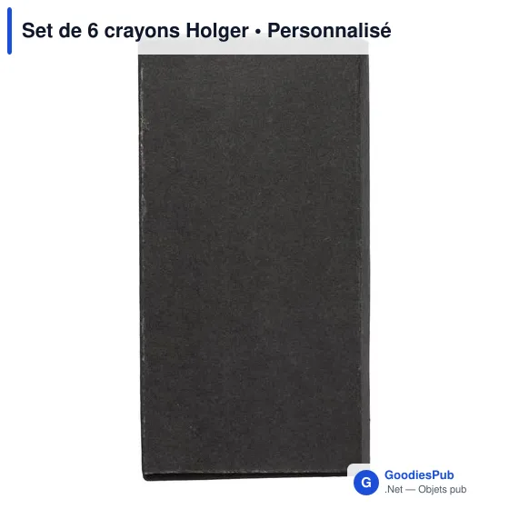 Set de 6 crayons personnalisables Holger avec logo - Image 3