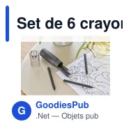 Set de 6 crayons personnalisables Holger avec logo - Miniature 6