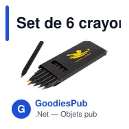 Set de 6 crayons personnalisables Holger avec logo - Miniature 8