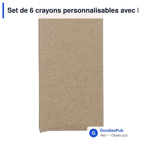 Set de 6 crayons personnalisables avec logo - Selena