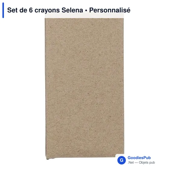 Set de 6 crayons personnalisables avec logo - Selena - Image 1