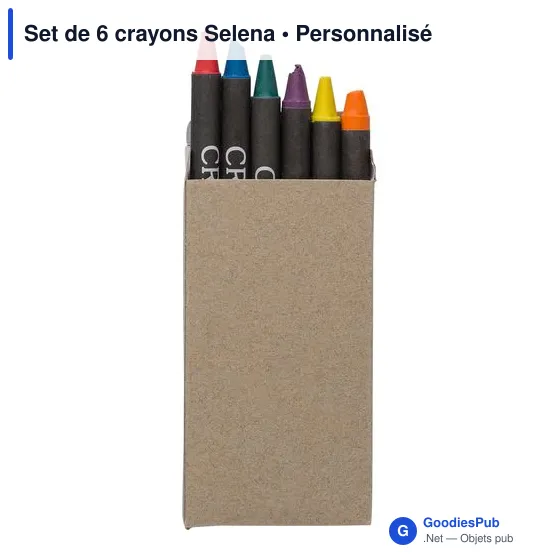 Set de 6 crayons personnalisables avec logo - Selena - Image 2