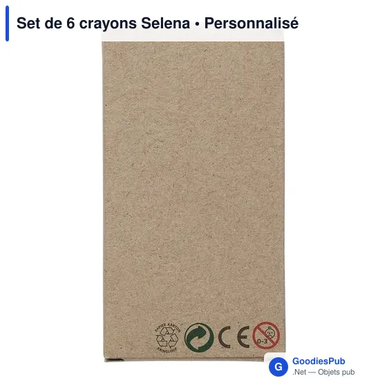 Set de 6 crayons personnalisables avec logo - Selena - Image 4