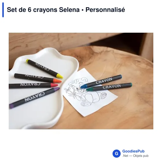 Set de 6 crayons personnalisables avec logo - Selena - Image 5