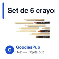 Set de 6 crayons personnalisables avec logo - Selena - Miniature 6