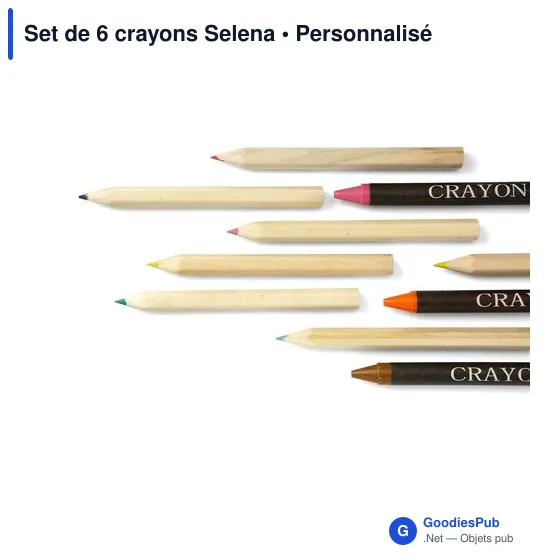 Set de 6 crayons personnalisables avec logo - Selena - Image 6