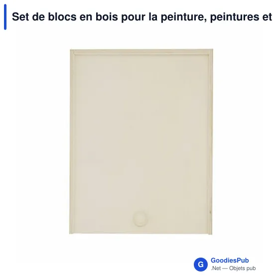Set de blocs en bois personnalisable pour peinture avec logo | Priya - Image 7