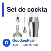 Set de cocktail personnalisable en acier inoxydable avec logo - Tatiana - Miniature 1