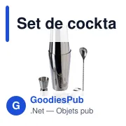 Set de cocktail personnalisable en acier inoxydable avec logo - Tatiana - Miniature 3