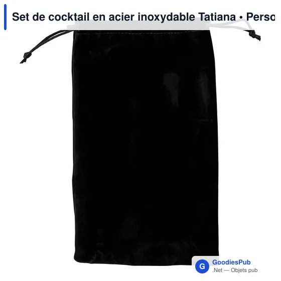 Set de cocktail personnalisable en acier inoxydable avec logo - Tatiana - Image 4