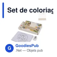 Set de coloriage personnalisable 8 pièces boîte brique de lait recyclé avec logo - Miniature 1