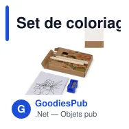 Set de coloriage personnalisable 8 pièces en boîte kraft avec logo - Kraft - Miniature 1