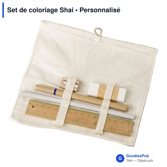 Set de coloriage personnalisable avec logo - Set de bureau Shai - Image 2