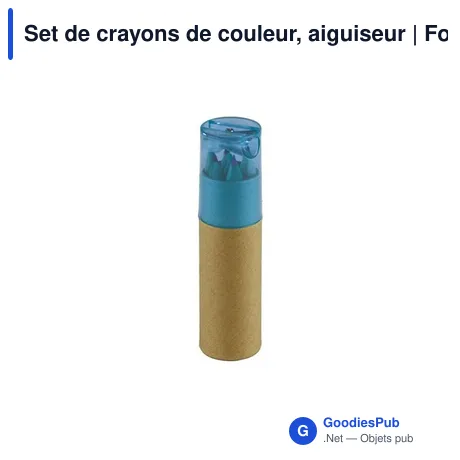 Set de crayons de couleur, aiguiseur | Foster