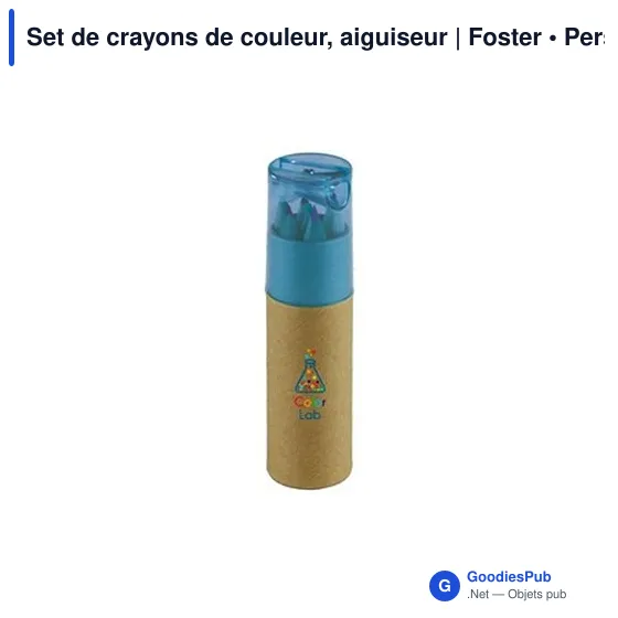 Set de crayons de couleur, aiguiseur | Foster - Image 2