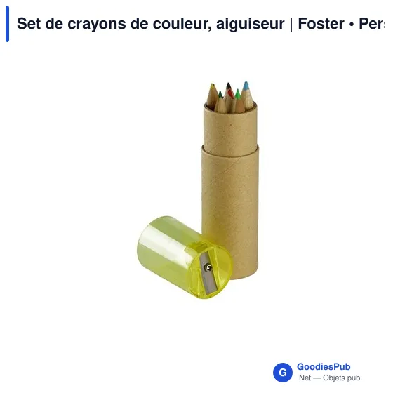 Set de crayons de couleur, aiguiseur | Foster - Image 3