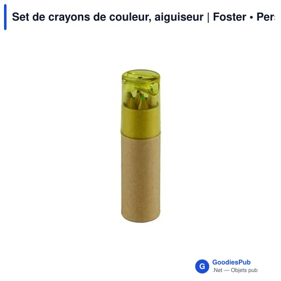 Set de crayons de couleur, aiguiseur | Foster - Image 4
