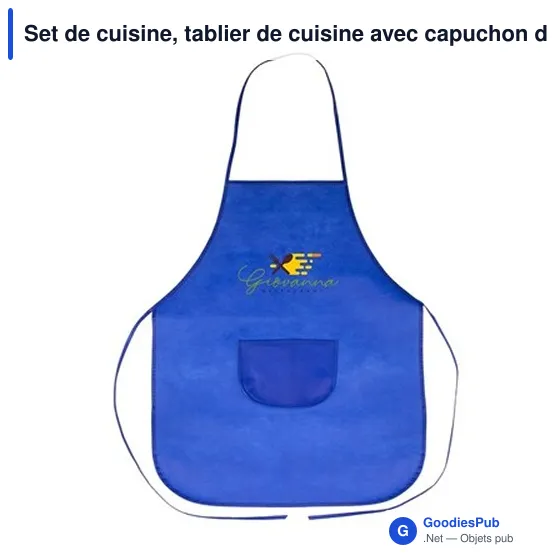Set de cuisine, tablier de cuisine avec capuchon de cuisine, taille des enfants | Nedina - Image 12