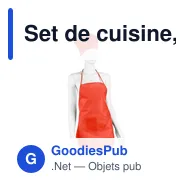 Set de cuisine, tablier de cuisine avec capuchon de cuisine, taille des enfants | Nedina - Miniature 5