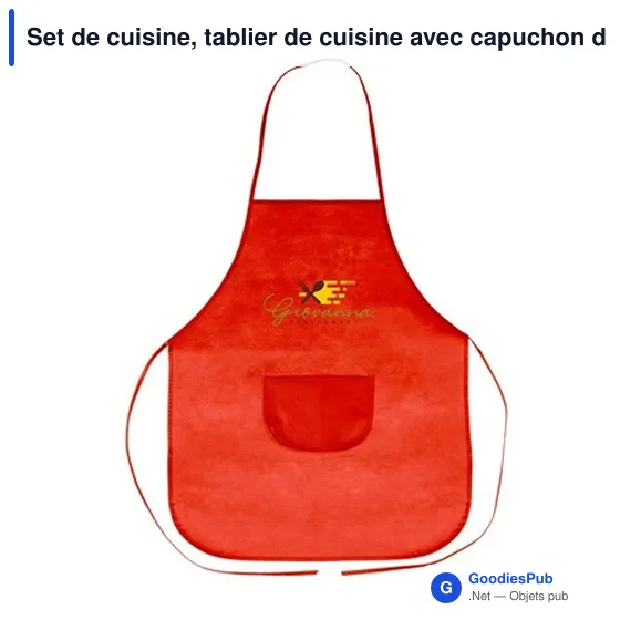 Set de cuisine, tablier de cuisine avec capuchon de cuisine, taille des enfants | Nedina - Image 6