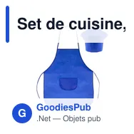 Set de cuisine, tablier de cuisine avec capuchon de cuisine, taille des enfants | Nedina - Miniature 7