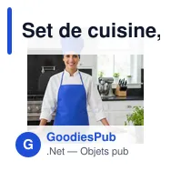 Set de cuisine, tablier de cuisine avec capuchon de cuisine, taille des enfants | Nedina - Miniature 8