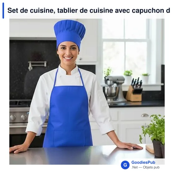 Set de cuisine, tablier de cuisine avec capuchon de cuisine, taille des enfants | Nedina - Image 8