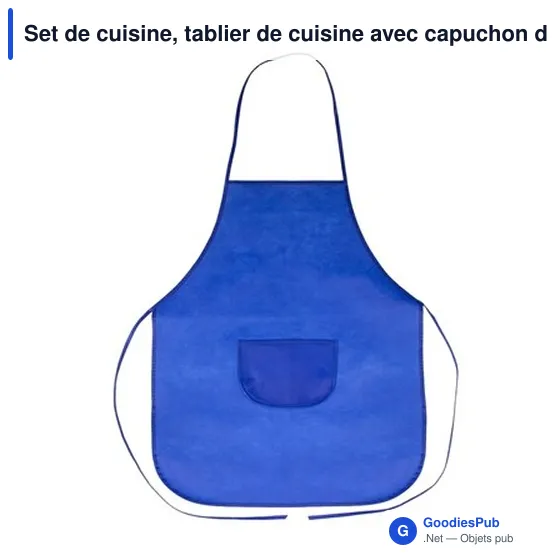 Set de cuisine, tablier de cuisine avec capuchon de cuisine, taille des enfants | Nedina - Image 9