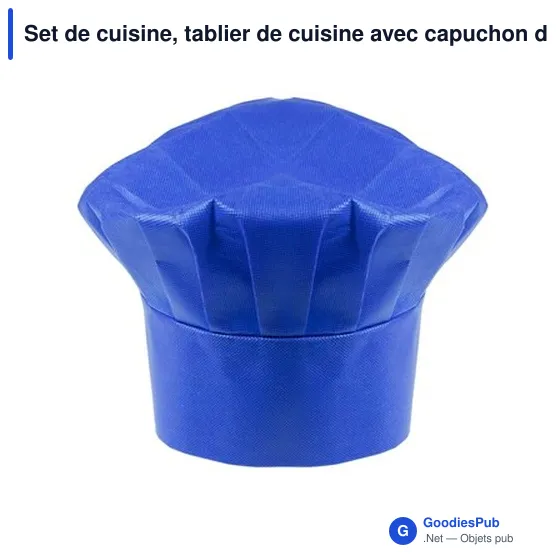Set de cuisine, tablier de cuisine avec capuchon de cuisine, taille des enfants | Nedina - Image 10