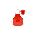 Variante rouge - Set de cuisine, tablier de cuisine avec capuchon de cuisine, taille des enfants | Nedina