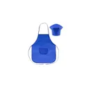 Variante bleu marine - Set de cuisine, tablier de cuisine avec capuchon de cuisine, taille des enfants | Nedina