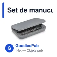 Set de manucure personnalisable 5 pièces gris avec logo - Kira - Miniature 2