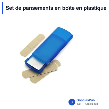 Set de pansements en boîte en plastique