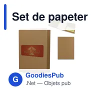Set de papeterie personnalisable en papier recyclé avec logo - Trois volets - Miniature 1