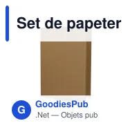 Set de papeterie personnalisable en papier recyclé avec logo - Trois volets - Miniature 2