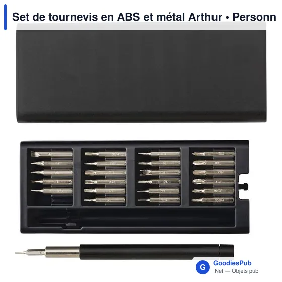 Set de tournevis personnalisable Arthur avec logo - 24 embouts - Image 6